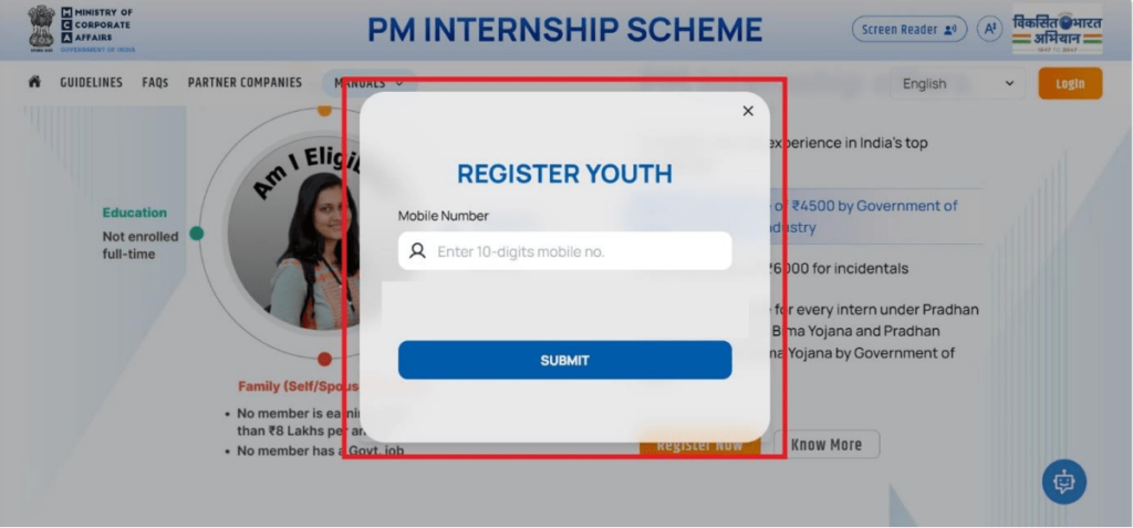 Prime Minister Internship Scheme Register